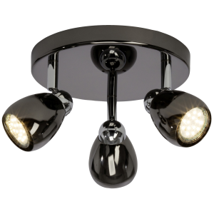 LED Spotrondell, Ø 33 cm, GU10, 3 W, 300 lm, Köpfe schwenkbar, Metall