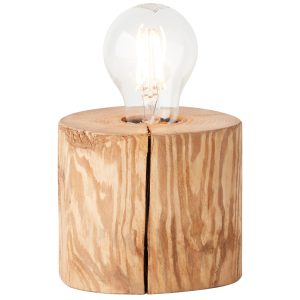 Tischlampe, 10 cm Höhe, Ø 10 cm, E27, 25 W, Holz, kiefer gebeizt