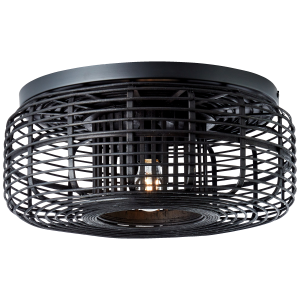 Deckenlampe dimmbar, Ø45cm, E27 Fassung für max. 40 Watt Metall/Bambus