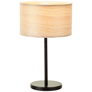 Tischlampe, 41 cm Höhe, Ø 25 cm, Schalter, E27, 52 W, Metall/Holz