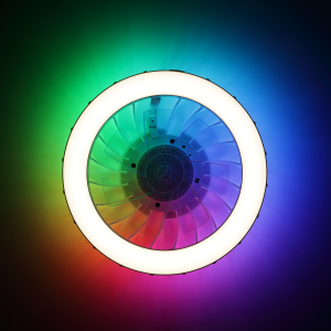 LED Ventilator Leuchte, 46 cm, 4300 lm, 2700-6500K, dimmbar, RGB, weiß