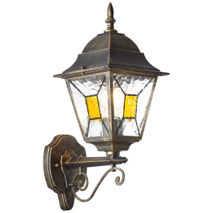 Außen Wandlampe, 45 x 18 x 26 cm, E27, max. 60 W, IP44, Metall/Glas