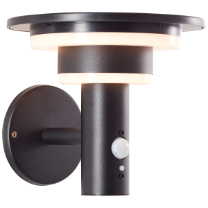 LED Außen Wandlampe, Solar, Bewegungsmelder, 19 x 21 x 21cm, 3W, 430lm