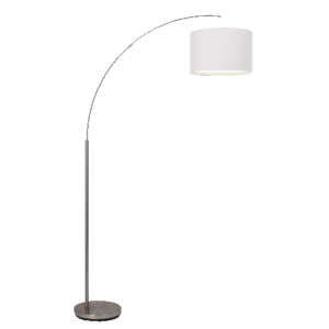 Bogenstehlampe mit 1,8 m, Ø 36 cm, 1 x E27, max. 60 W, Metall/Textil