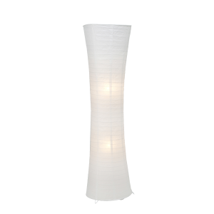 Dekorative Stehlampe, Stehleuchte mit Papierschirm und Fußschalter