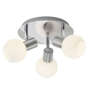 Spotrondell, 15 cm Höhe, Ø 22 cm, 3 x E14, max. 40 W, Köpfe schwenkbar