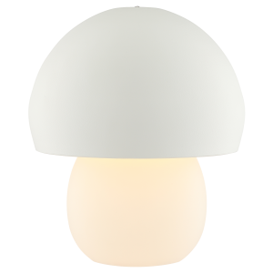 LED Akku-Pilzlampe, wireless charging, 24cm, 230lm, dimmbar, weiß