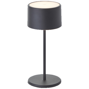 LED Tischleuchte Akku, 210lm Touchdimmer, 3000K, 21cm, Metall, schwarz