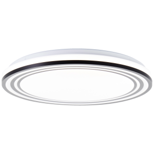 LED-Deckenlampe, Ø 49 cm, 5500 Lumen, dimmbar, CCT, schwarz/weiß
