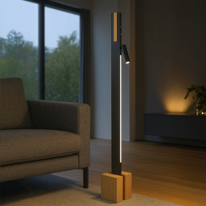 LED Stehlampe - stufenlos dimmbar - max. 2300 lm - 131x14x14 cm