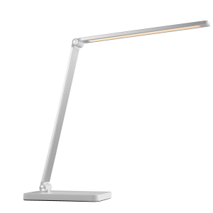 LED-Tischlampe, 550 Lumen, 3000-6500 K, dimmbar, USB, weiß, 38x11 cm