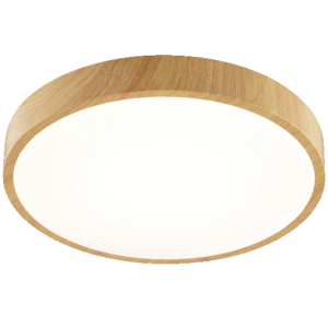 Deckenleuchte LED 38,5cm holz hell/weiß
