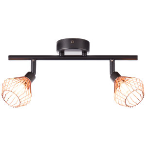 LED Deckenstrahler 2 flammig - Deckenspot mit stilvollen Draht-Schirm