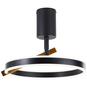 LED-Deckenlampe, doppelter Rahmen, CCT, Fernbedienung, Schwarz-Gold