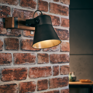 Dekorativer Wandstrahler - Industrial Wandspot mit schwenkbarem Kopf