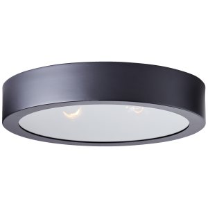 Deckenlampe, Ø 31 cm, 2 x E14, max. 40 W, Metall/Glas, Rauchglasfarben