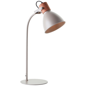 Tischlampe, 52 cm Höhe, E27, max. 40 W, schwenkbar, Schalter, grau