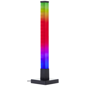 RGB-LED Tischleuchte, 50 cm, digitales RGB, Musiksensor, dimmbar, schwarz