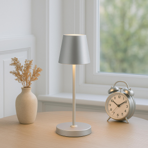 LED Akku-Tischleuchte 37 cm, 220 lm, 2700K, dimmbar, Wireless Charging