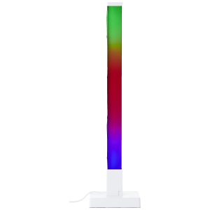 RGB-LED Tischleuchte, 50 cm, digitales RGB, Musiksensor, dimmbar, weiß