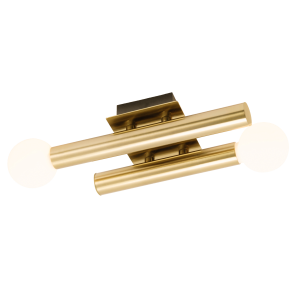 Wandlampe, 34 x 13 cm, 2 x G9, max. 18 W, antik messingfarben