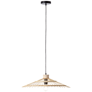 Hängelampe, 100 cm Höhe, E27, max. 40 W, Metall/Bambus, naturfarben