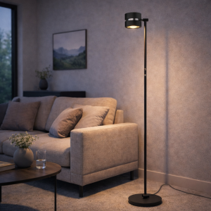 LED Stehlampe mit stufenlosem Touchdimmer - 1,46m Höhe