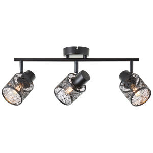 Spotrohr, 20 x 52 x 9 cm, 3 x E14, max. 40 W, schwenkbar, Metall