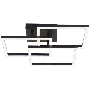 LED Deckenleuchte, 28W, 3900lm, 4000K, 47x47cm, Kristalloptik