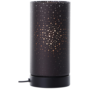 Tischleuchte Lampe in schwarz matt mit Lichteffekt Glas Ø 11 cm NEU
