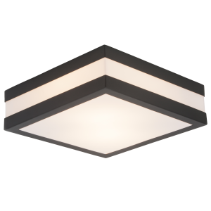 Spritzwassergeschützte Deckenlampe für den Außenbereich, quadratisch
