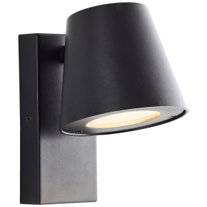Außenwandlampe, 17 x 11 x 11 cm, GU10, Metall/Kunststoff, schwarz