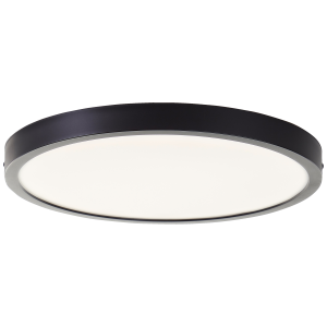 LED-Deckenleuchte Ø 37,5cm, Höhe 3 cm, 2900 lm, 4000 K, IP44, schwarz