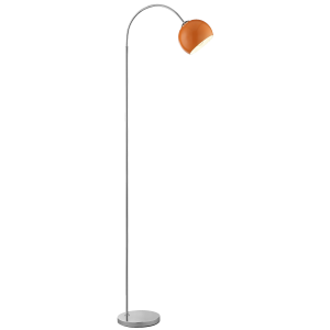 Bogenleuchte, E27 Fassung, 170x51 cm, Metall, Chrom/Orange