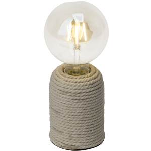 Dekorative Tischlampe im Nature Style mit Schalter - Beton/Seil 12cm h