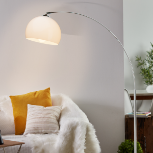 Vessa 92940/75 Stehlampe E27 60W Chrom, Weiß, exkl. LED