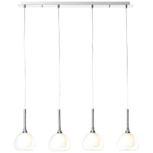 Hängelampe, 120 cm Höhe, E14, max. 40 W, Metall/Glas