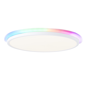 LED Aufbaupaneel, dimmbar, Fernbedienung, CCT, RGB, Ø 42cm, 2400 lm