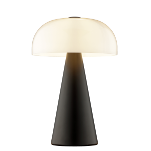 Pilz Tischleuchte, 35 cm, Ø 24 cm, E14, Schalter am Kabel, schwarz