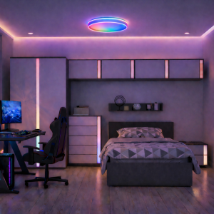 Ø 50 cm, 3600 lm, 3000-6500 K, CCT, RGB, Nachtlicht, dimmbar, weiß