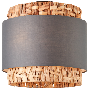 Deckenlampe, 35 cm Höhe, Ø 35 cm, 2 x E27, max. 60 W, grau/beige