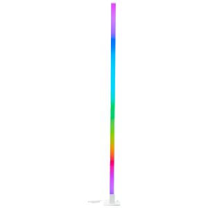 RGB-LED Stehleuchte, 150 cm, digitales RGB, Musiksensor, dimmbar, weiß