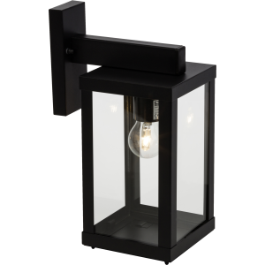 Design Außenwandlampe Schwarz - IP44 Spritzwasserschutz Haustür Garten