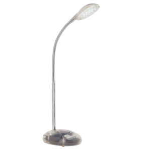 LED Schreibtischlampe, einstellbar, 32cm Höhe, 2W, 140 lm, transparent