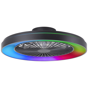 LED Deckenlampe mit Ventilator, 58 cm, IC-RGB, 6800 lm, CCT, dimmbar