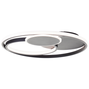 LED Deckenlampe, Ø 50 cm, 5200 lm, dimmbar, CCT, Metall, schwarz