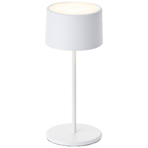 LED Tischleuchte Akku, 210 lm, Touchdimmer, 3000K, 21 cm, Metall, weiß