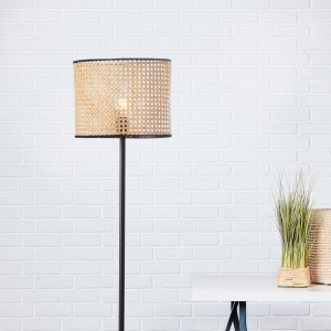 Stehlampe, 154 cm Höhe, Ø 30 cm, E27, max. 60 W, Rattan