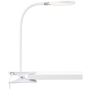 Weiße LED Klemmleuchte mit Flexarm, 35 cm Höhe, 640 lm, 3000 K