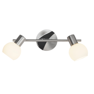Schwenkbares Spotrohr, 39 cm, E14, max. 40 W, Metall/Glas, eisen/weiß